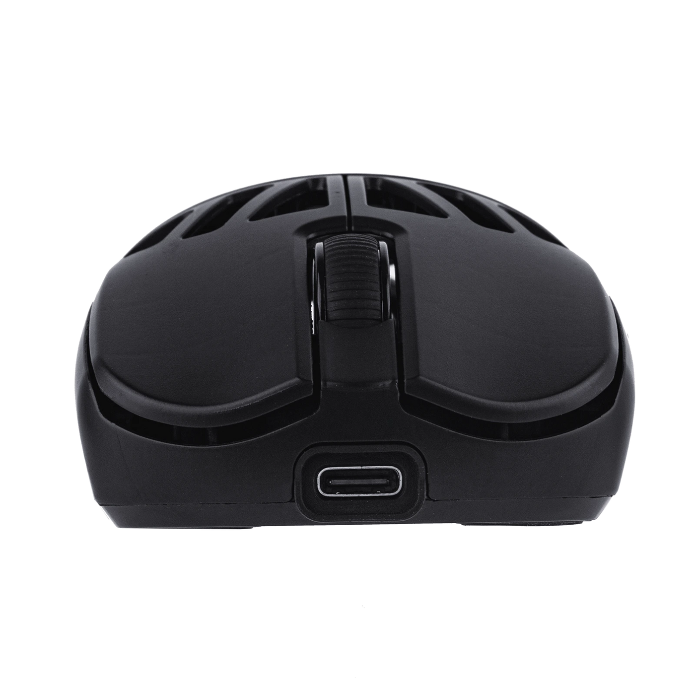 EPOMAKER CarbonX Mouse Black front view with USB-C charging port