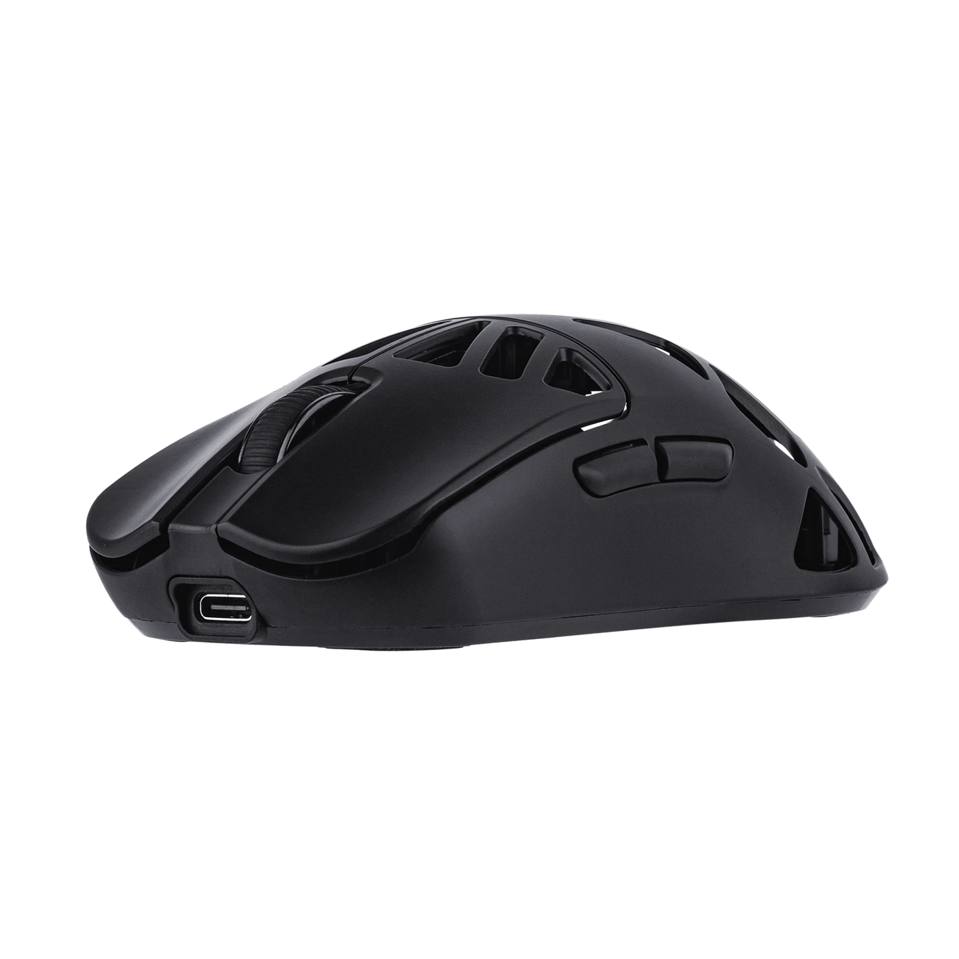 EPOMAKER CarbonX Mouse Black side view with USB-C port detail