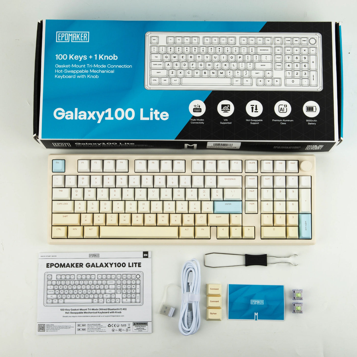 EPOMAKER Galaxy100 Lite — 96% Wireless Keyboard, Gasket-Tuned Sound