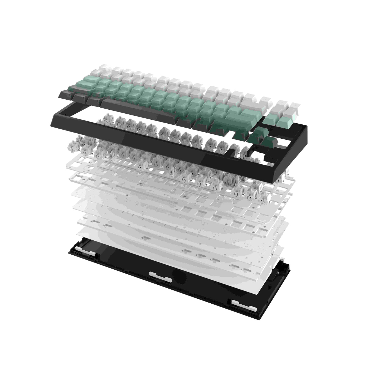 EPOMAKER G84 HE exploded view showing chassis assembly layers