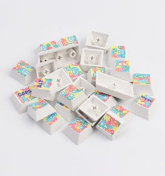EPOMAKER Doodle Party Keycaps Set