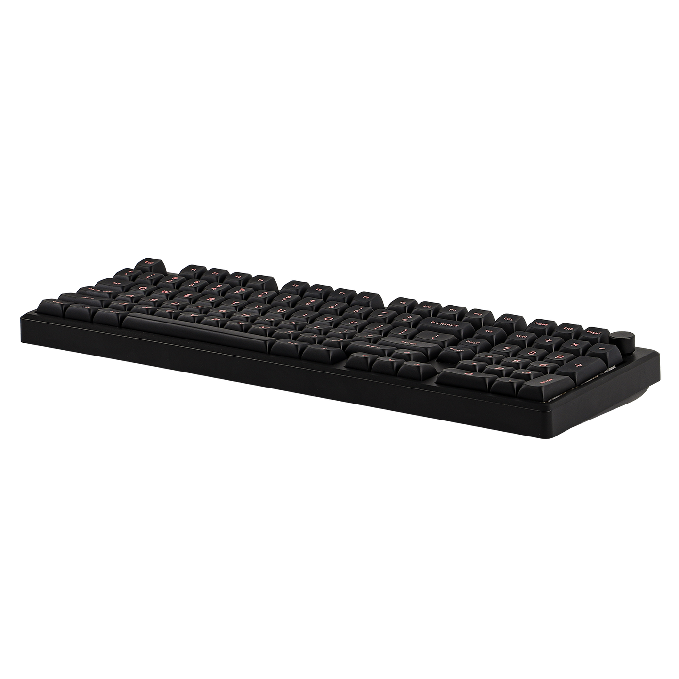 EPOMAKER Galaxy100 QMK/VIA Black side profile from rear angle