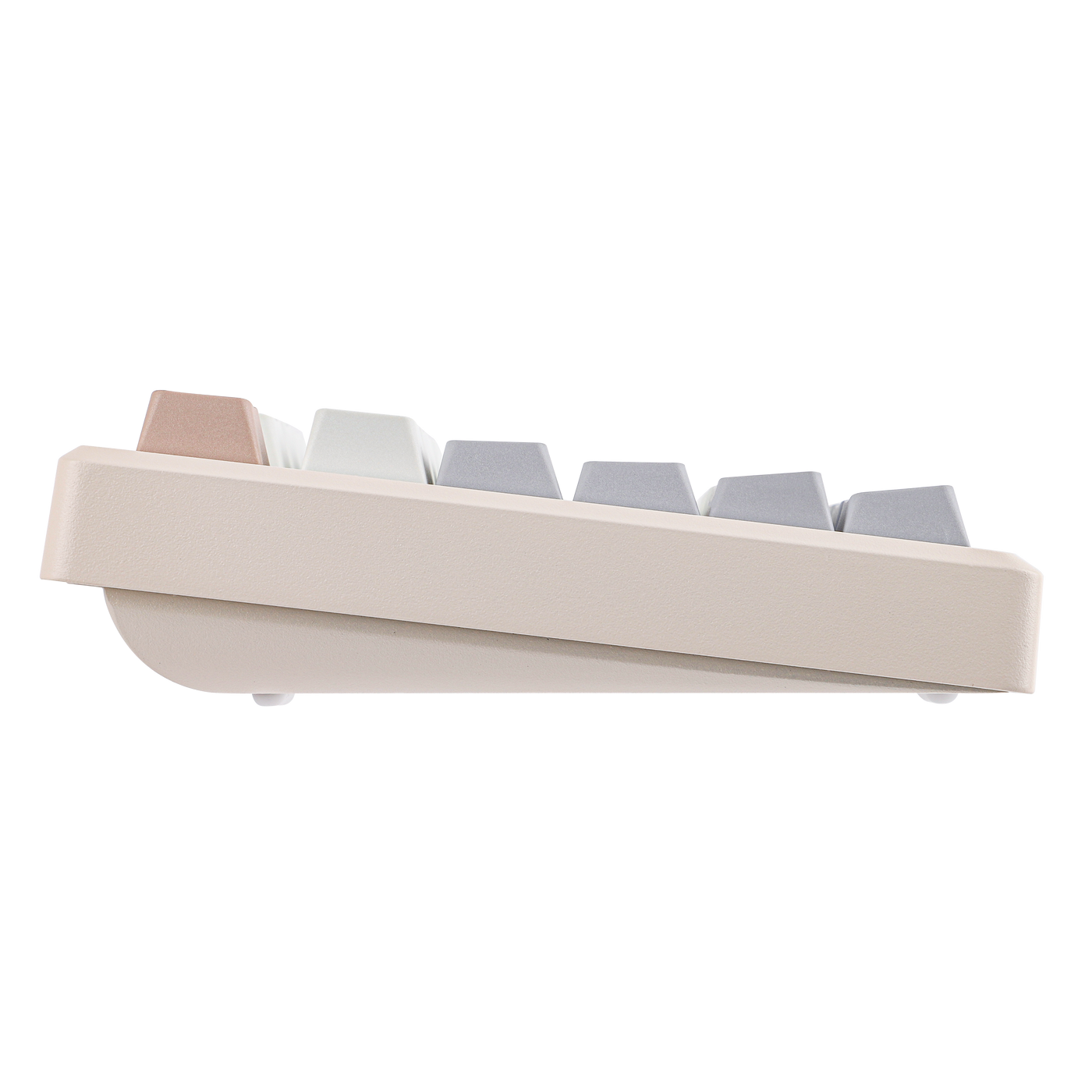 EPOMAKER Galaxy100 QMK/VIA Beige side profile, no lighting