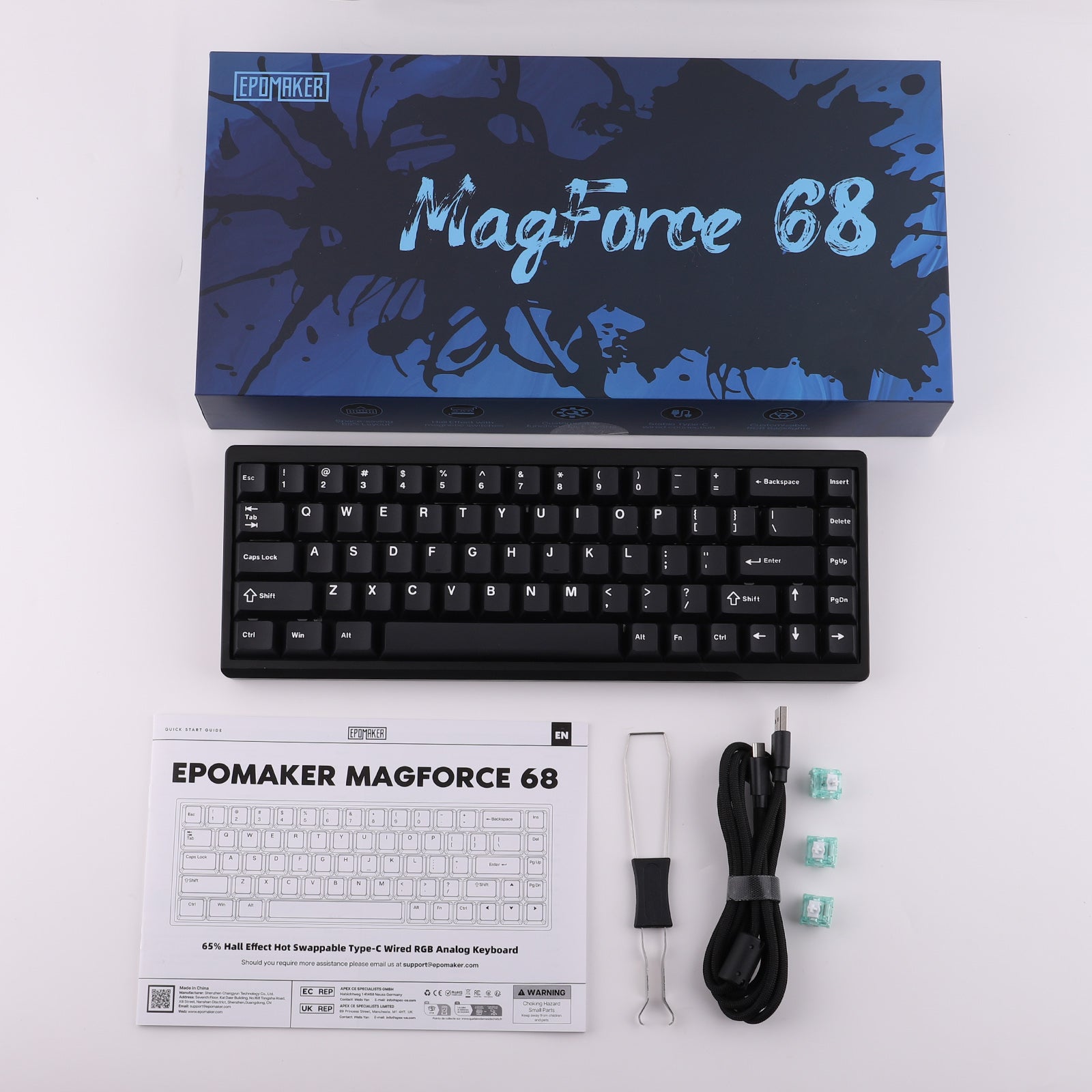 Epomaker Magforce 68 65% Hall Effect Magnetic Keyboard