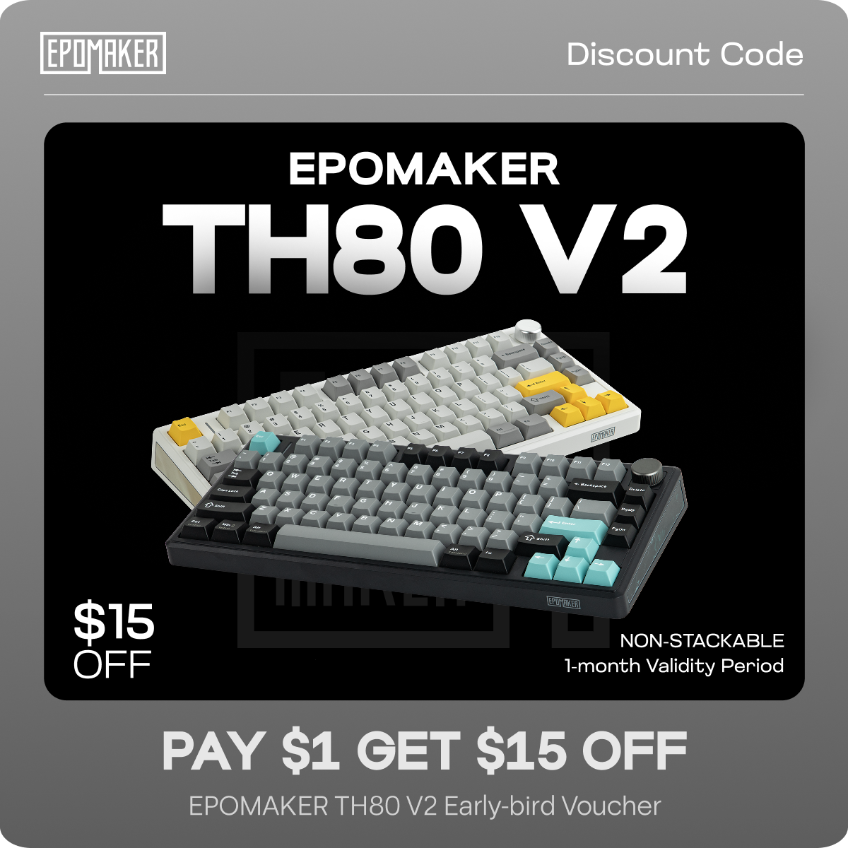 $1 Reservation Card for EPOMAKER TH80 V2