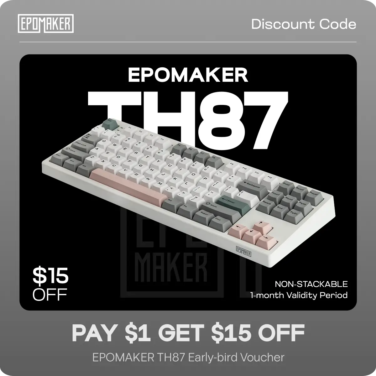 $1 Reservation Card for EPOMAKER TH87