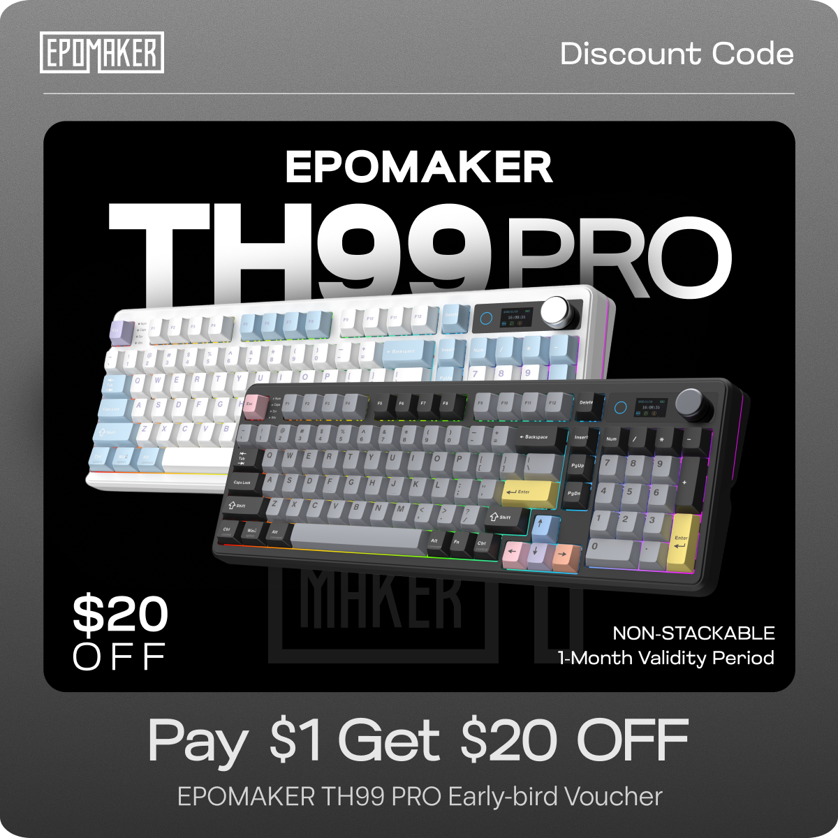 $1 Reservation Card for EPOMAKER TH99 PRO
